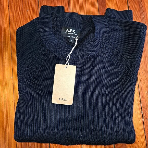 A.P.C. APC Basket Knit Crew Sweater [Size Medium] - Picture 1 of 6
